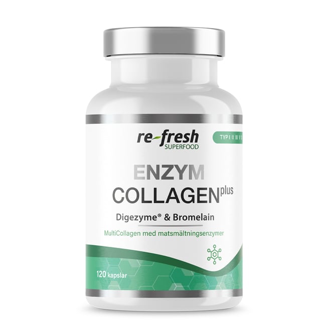 Re-fresh Superfood Enzym Collagen Plus 120 kapslar