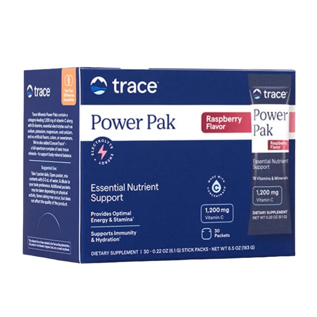 Trace Minerals Electrolyte Stamina Power Pak Raspberry 30 st