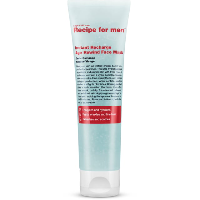 Recipe for men Instant Recharge Age Rewind Face Mask 100 ml