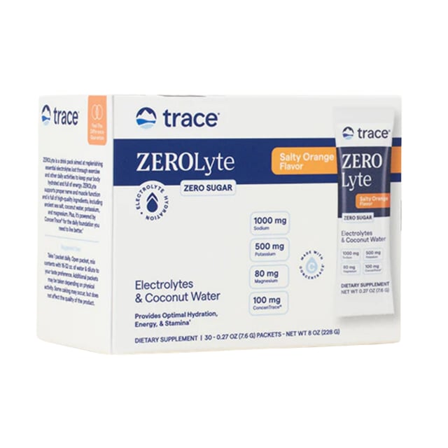 Trace Minerals ZEROLyte Electrolyte Drink Mix Salty Orange 30 st
