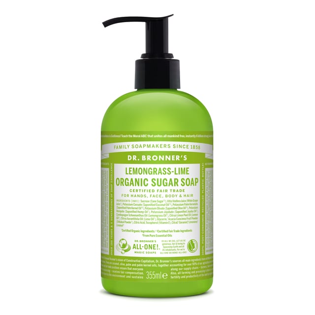 Dr Bronner Lemongrass Lime Organic Sugar Soap 355 ml