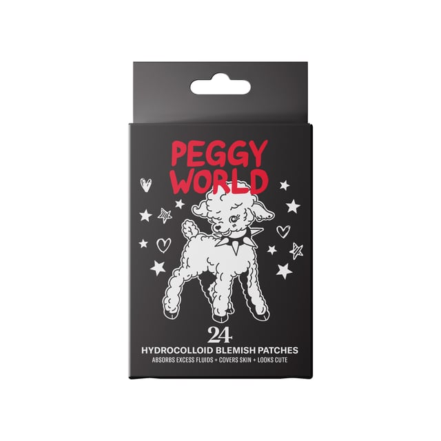 Peggy World Blemish Patches Hearts and Stars Black 24 st