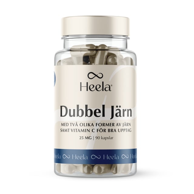 Heela Dubbel Järn 25 mg 90 kapslar