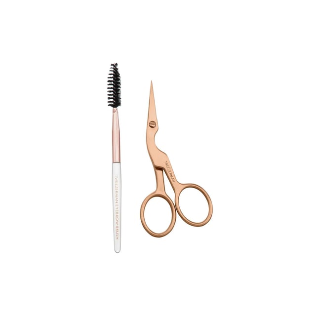 Tweezerman Retail Rose Gold Brow Shaping Scissors & Brush