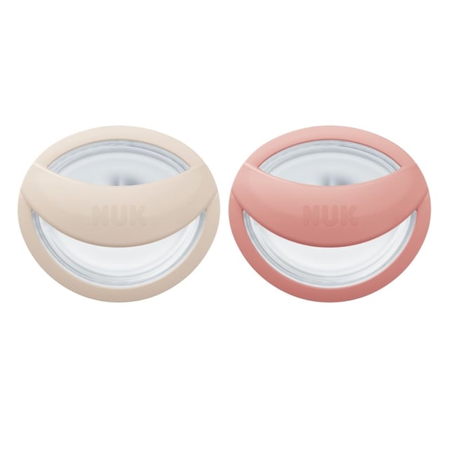 NUK Perfect Match Silicone 0-6M Beige/Red 2-pack