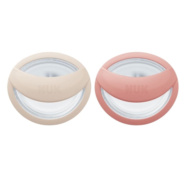 NUK Perfect Match Silicone 0-6M Beige/Red 2-pack
