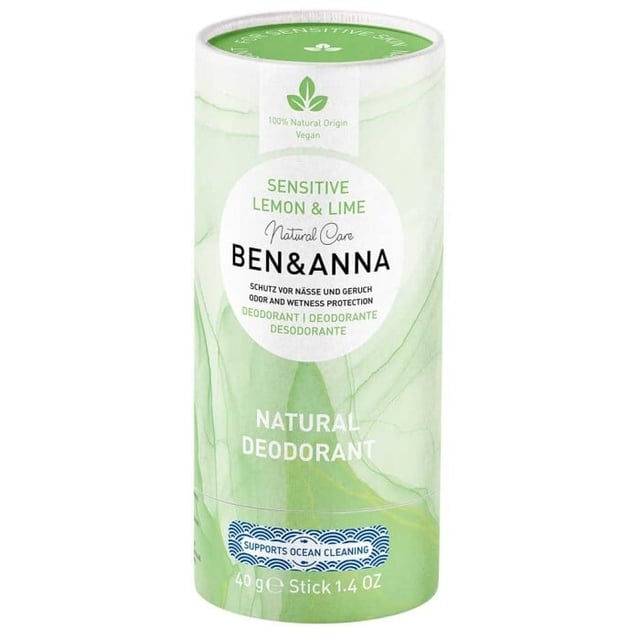 Produktfoto för Ben & Anna Deodorant Sensitive Lemon & Lime  40 g