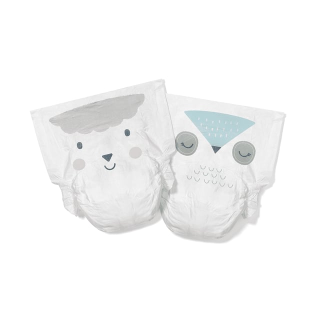 Produktfoto för Kit and Kin Biodegradable Disposable Mini Diapers (2-6kg), Mix Patterns, 20 pcs (KAK00006)