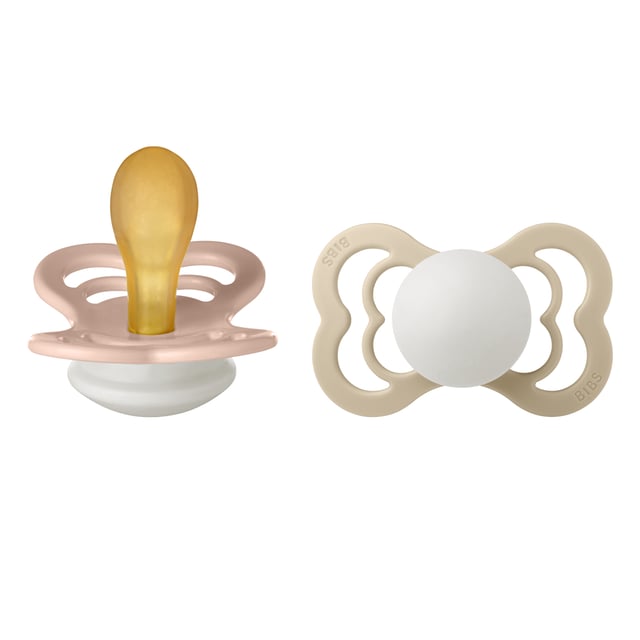 BIBS Supreme Latex 6+ månader Size 2 Blush Glow/Vanilla Glow · 2 st
