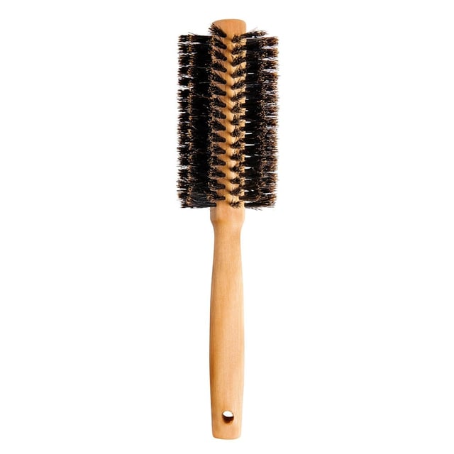 Cailap Wooden Circular Hair Brush Natural Bristles