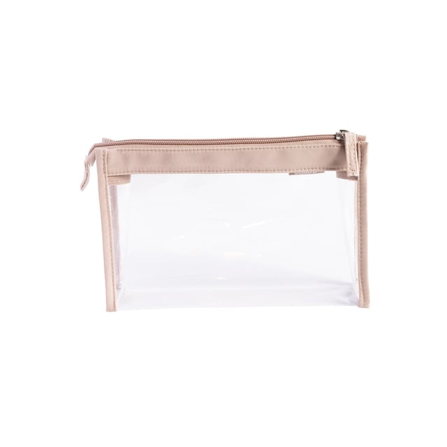 Cailap sminkväska genomskinlig/beige