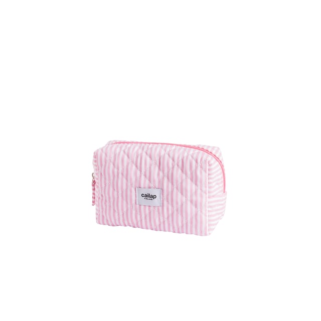 Cailap Sminkväska, rosa ränder, liten