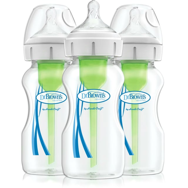 Dr Brown's Options+ Nappflaska 270 ml Bred Hals 3-pack