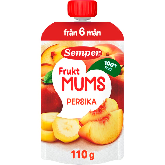 Semper Fruktmums Persika Klämpåse från 6 mån 110 g