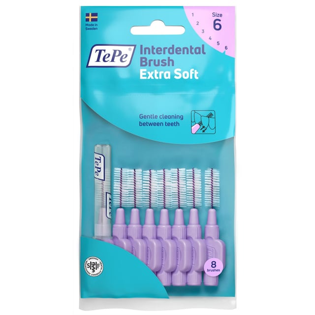 TePe Mellanrumsborste Extra Soft 1,1mm Lila · 8 st