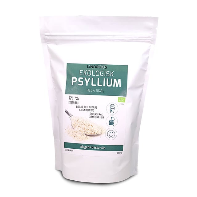 Lindroos Ekologisk Psylliumfröskal 400 g