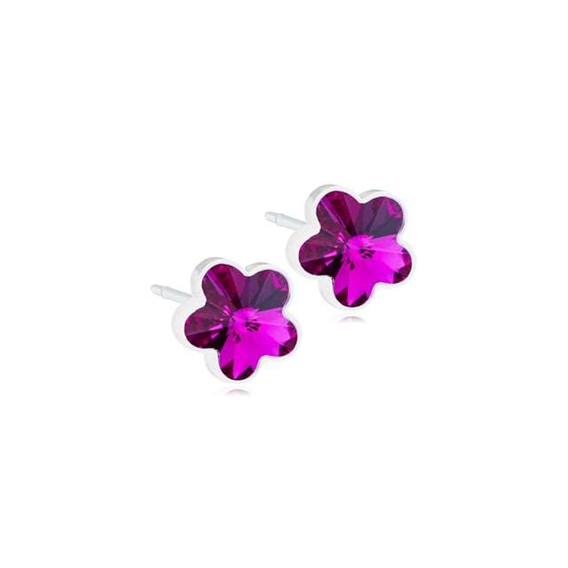 Blomdahl Örhängen Mp Flower, Fuchsia, 6 mm 1 par