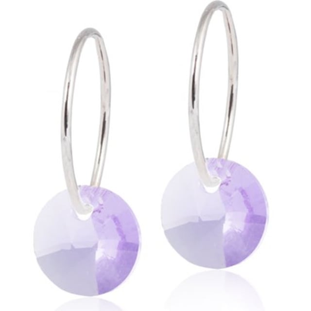 Blomdahl örhängen BM NT Ring 14mm Round 8mm Violet 1 par