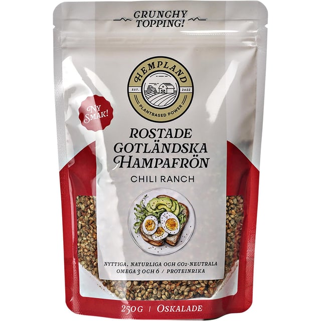 Hempland Rostade Gotländska Hampafrön Chili Ranch 250 g