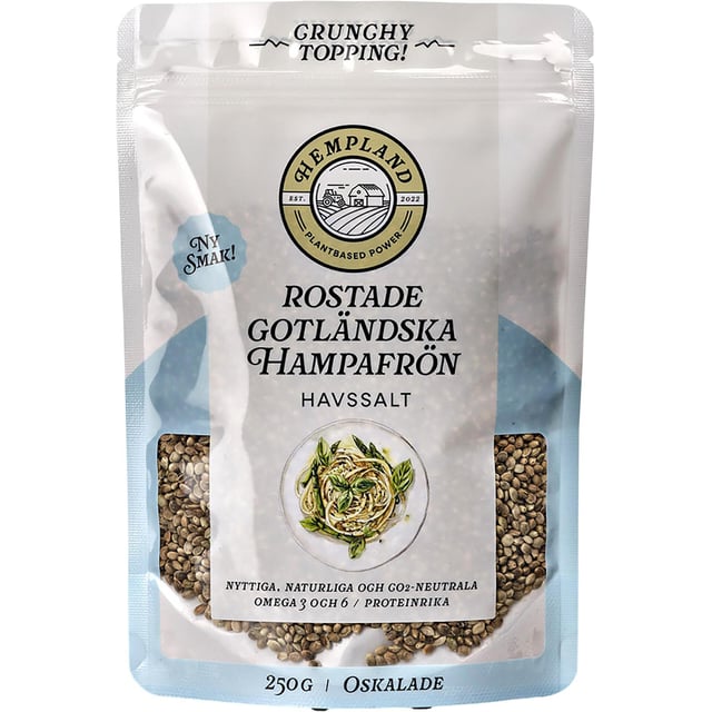 Hempland Rostade Gotländska Hampafrön Havssalt 250 g