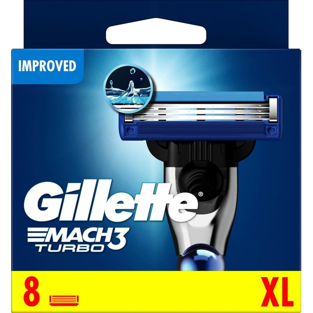 Gillette Mach3 Turbo Rakblad 8 st