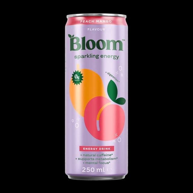 Bloom Sparkling Energy Peach Mango 250 ml