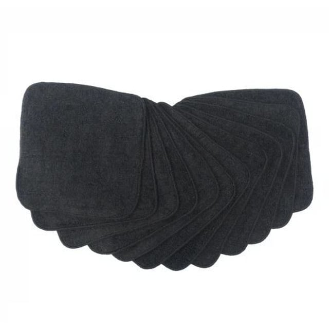 MuslinZ Bamboo Cotton Terry Wipes Svart 12 st