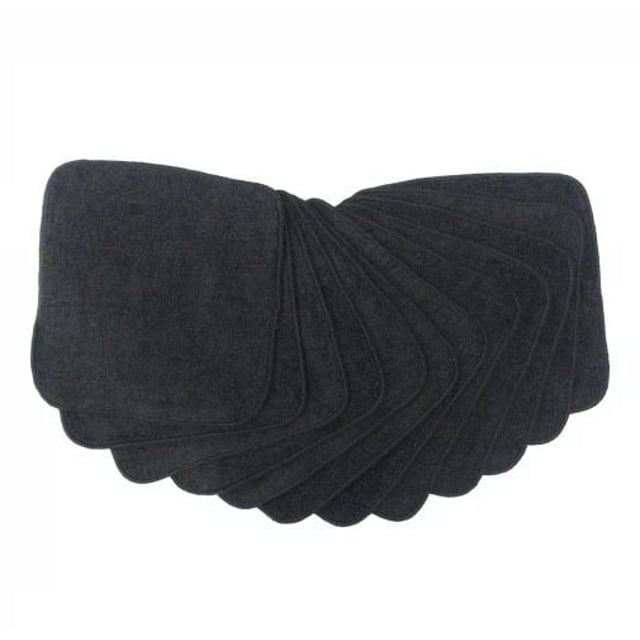 MuslinZ Bamboo Cotton Terry Wipes Svart 12 st