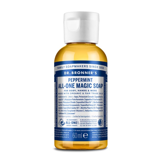 Dr Bronners All One Peppermint Liquid Soap 60 ml