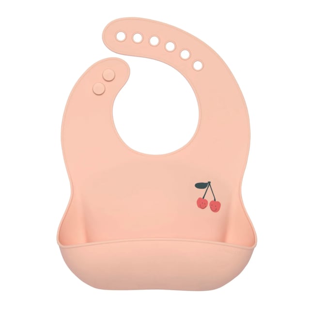 LÄSSIG Silicone Bib Happy Fruits Cherry Cherry