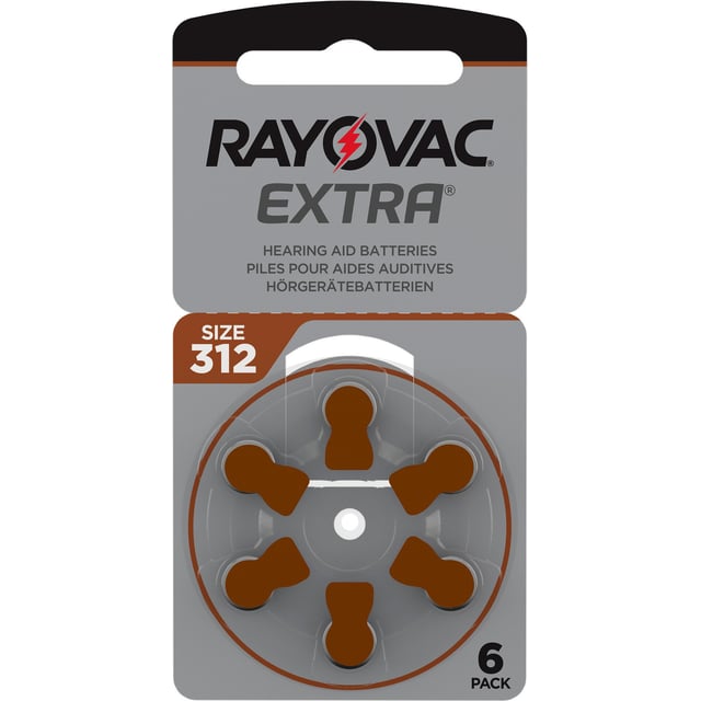 Rayovac Extra Stl312 Brun 6st