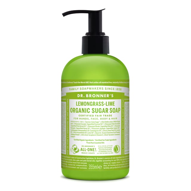 Dr Bronner Lemongrass Lime Organic Sugar Soap 355 ml