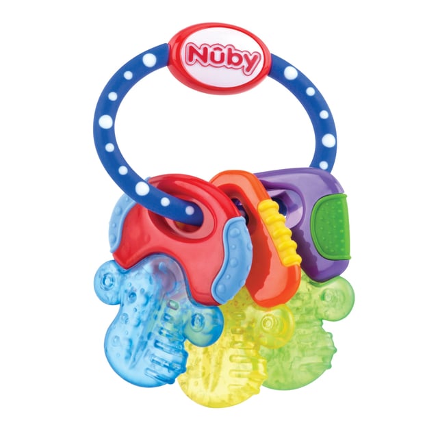 Nuby Teether IcyBite Keys 3m+ Blue/Yellow/Green