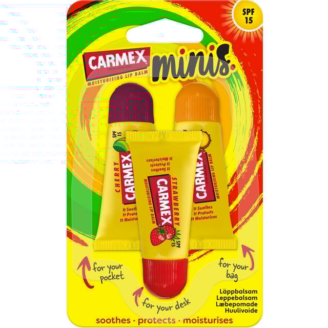 Carmex Lip Balm Minis SPF15 4,3 g 3-pack