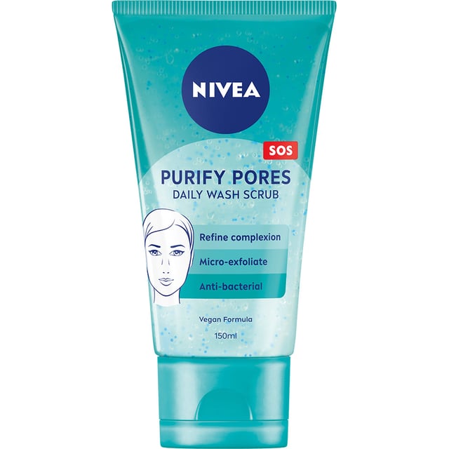 Nivea Purify Pores Daily Wash Scrub 150 ml