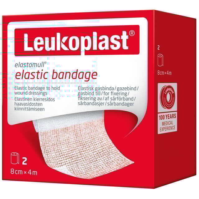 Leukoplast Elastomull 8cm x 4m 2 st