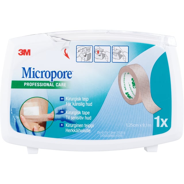Micropore Kirurgisk Tejp Brun 9,14 x 1,25 cm