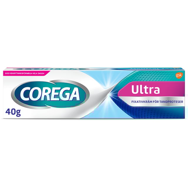 Corega Ultra Cream Fixativkräm Tandproteser 40 g