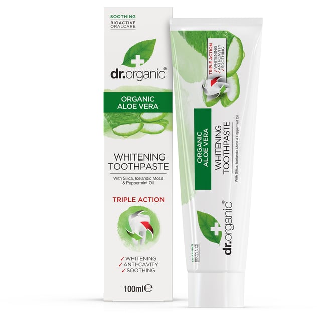 Dr Organic Tandkräm Aloe Vera Fluor 100 ml