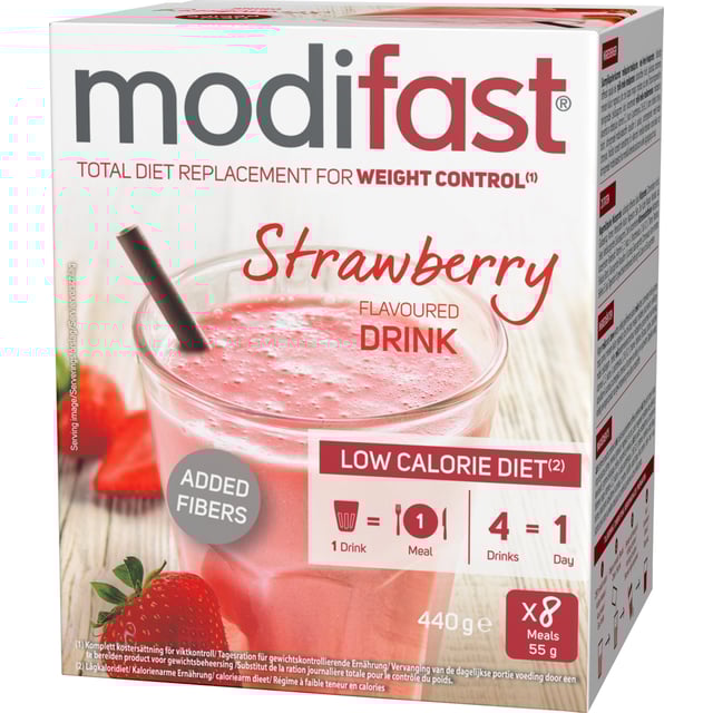 Modifast LCD Pulver Jordgubb 8 st