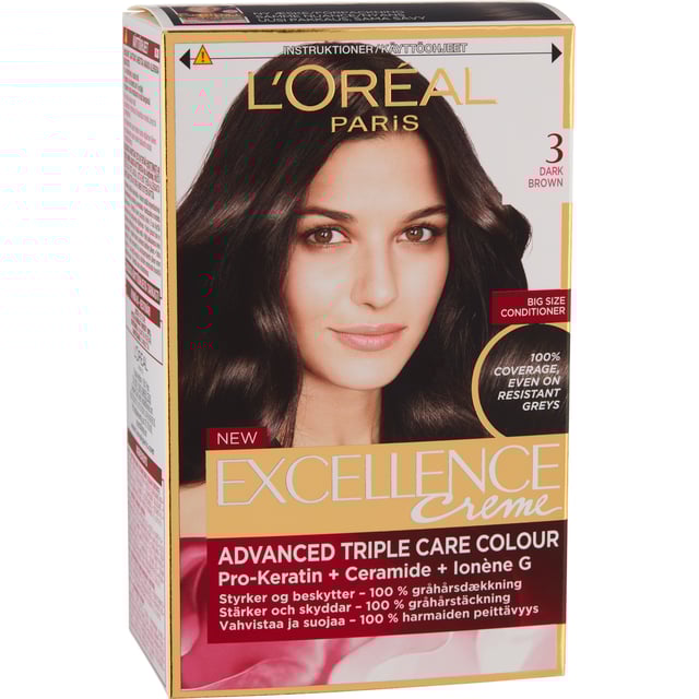 L'Oréal Paris Excellence 3 Darkest Brown