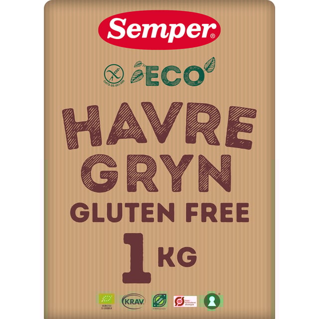 Semper Glutenfria Havregryn eko 1000 g