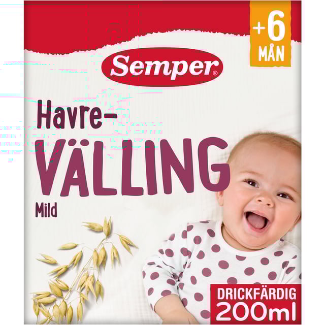 Semper Drickfärdig Havrevälling Mild 200 ml