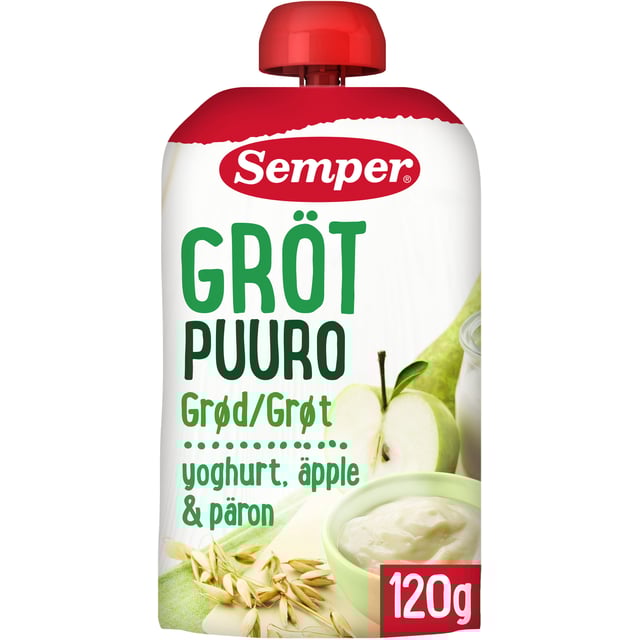 Semper Gröt Yoghurt Äpple & Päron 120 g