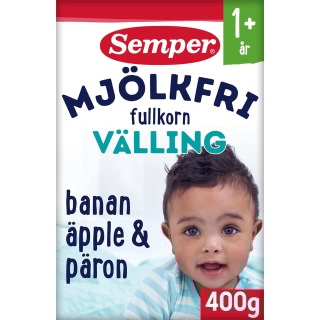 Semper Mjölkfri Fullkornsvälling Banan Äpple & Päron 400 g