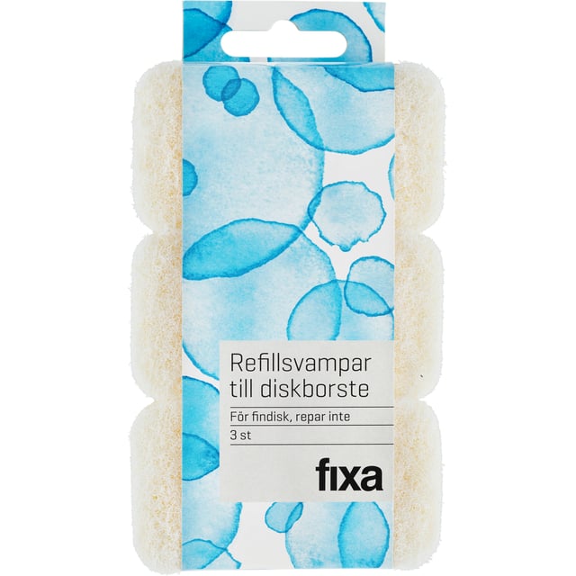 Fixa Refillsvampar Fin Till diskborste 3 st