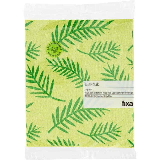Fixa Diskduk med tryck 4 st - Blandade färger