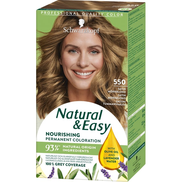 Schwarzkopf Natural & Easy 550 Satin Mörkblond 1 st