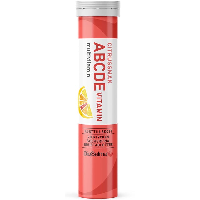 BioSalma ABCDE Vitamin Citrus 20 brustabletter