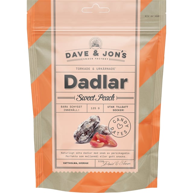 DAVE & JON'S Dadlar Sweet Peach 125 g